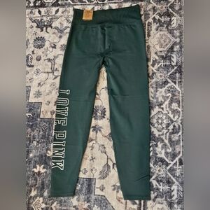 PINK Victoria Secret NWT Green Medium Seamless Legging